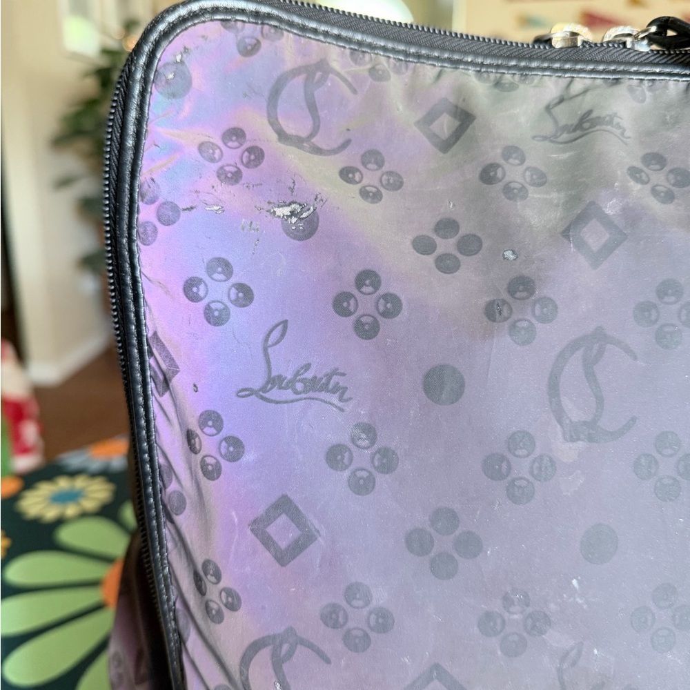 Christian Louboutin backpack Iridescent Monogram Purple Logo Travel bag - Picture 14 of 14